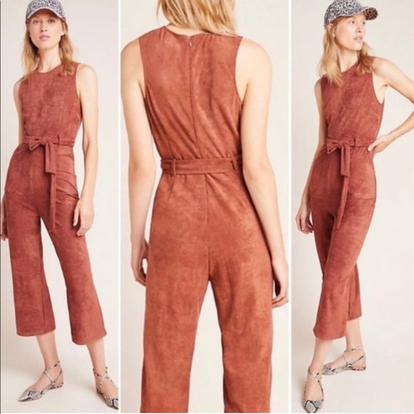 Anthropologie Faux Suede Jumpsuit - Picture 7 of 13